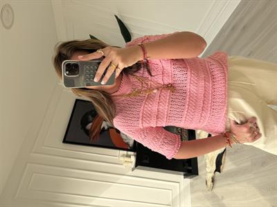 Kısa Kollu , Pembe Merserize