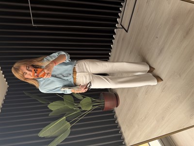 AgLas Orijinal Marka Full Likralı Yumuşacık Beyaz Jean