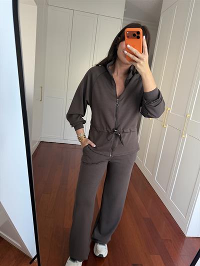 Orijinal Marka , Belden Büzgü Detaylı , Acı Kahve Modal Takım