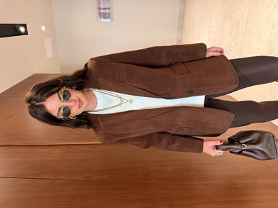 Acı Kahve , Kuşaklı , Premium Süet Ceket