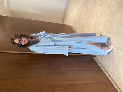 Orijinal Model , Önden Bağlamalı , Premium , Bebe Mavisi , Etek Takım