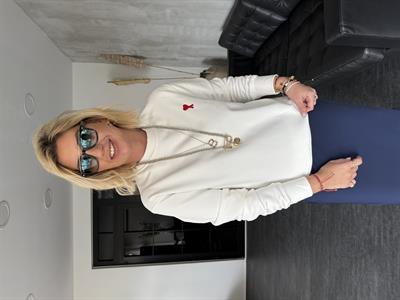 Orijinal Marka Logolu , Beyaz Sweatshirt