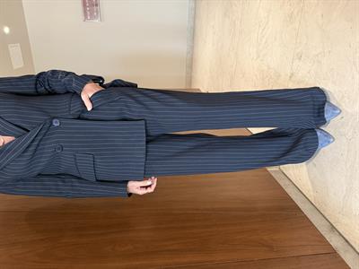 Çizgili , Lacivert , Premium Palazzo Pantolon