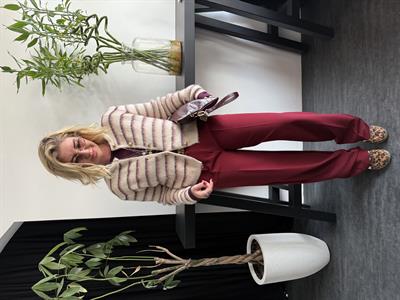 Bordo , Likralı , FL Palazzo Pantolon