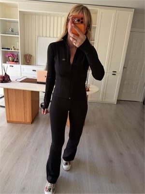 Siyah Orijinal Marka Full Likralı Toparayıcı Pantalon & Ceket Takım