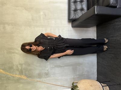 Beli Lastikli , %100 Cotton , Siyah Pantolon