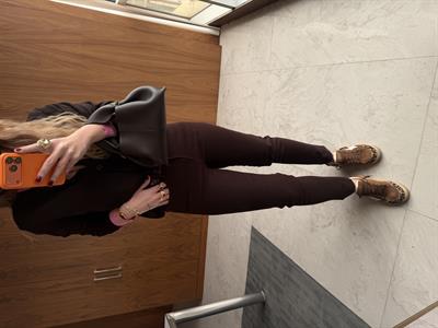 Yanı Kadife Şeritli , Acıkahve , Kesik Paça Jean