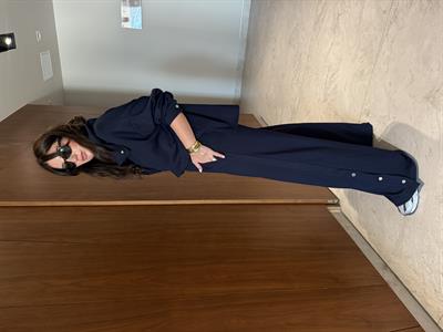 Tasarım Patpat Yakalı , Lacivert , Premium Modal Takım