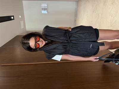 Arkası Triko Detaylı , Kuşaklı , Siyah Puff Yelek