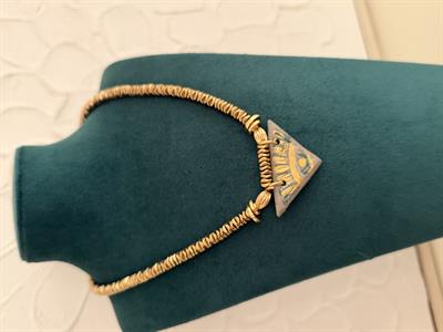 Göz Detaylı, Gold Hematit Kolye