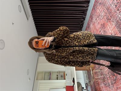 Premium Leopar Kürklü Kaban