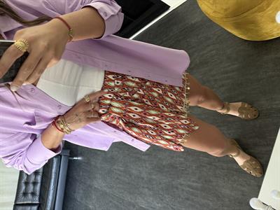 Püskül Taşlı , Renkli Kruvaze Etek