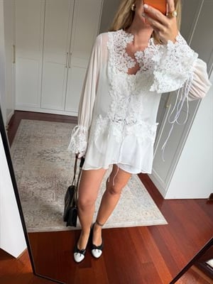 Orijinal Model , Dantelli Şifon Bluz