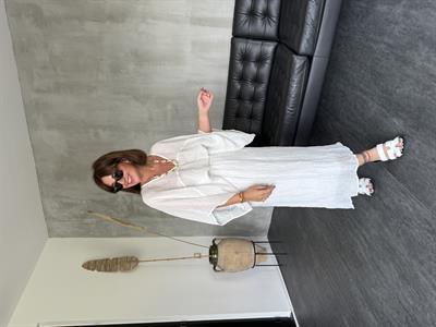 Kolye Aksesuarlı , Ekru , Etek & Bluz Takım