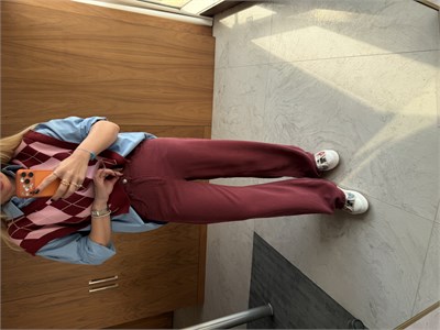 Vişne, Yumuşacık Tencel Jean Pantolon