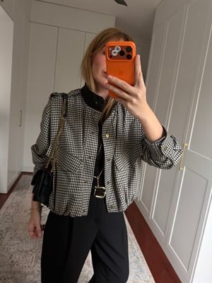 Orijinal Model , Premium , Ekoseli Bomber Ceket