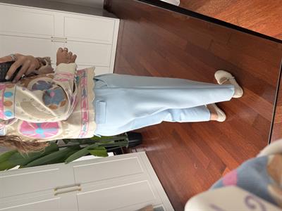 Taba Kemerli , Bebe Mavisi , Likralı , Krep Kumaş Pantolon