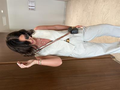 Gizli Düğmeli , Premium , Bej Keten Takım