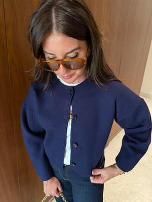 Std Beden , Premium Kalite , Lacivert , Triko Ceket