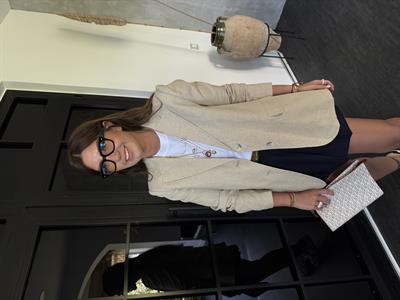 %100 Keten , Bej Blazer Ceket