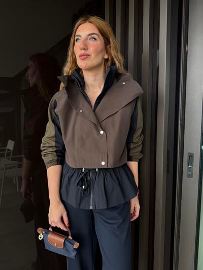 Orijinal Model , Haki Trenç Detaylı , Lacivert Takım