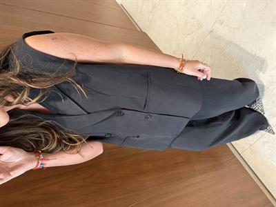 Blazer Yelek & Pantolonlu , Siyah Premium Takım