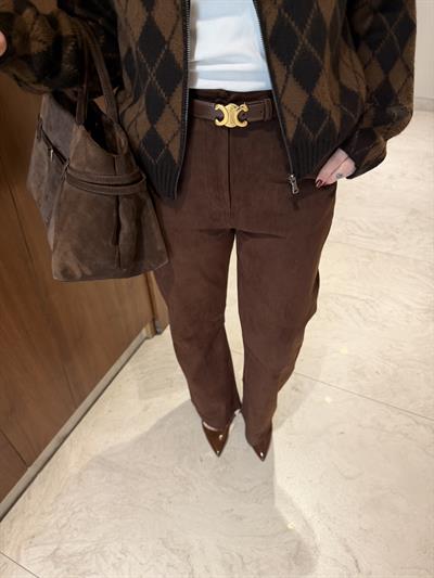 Premium , Acı Kahve , Süet Palazzo Pantolon