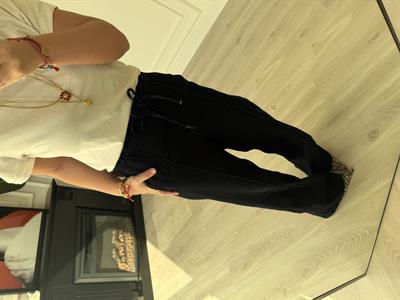 Beli Lastikli , Lacivert , Premium Palazzo Jean