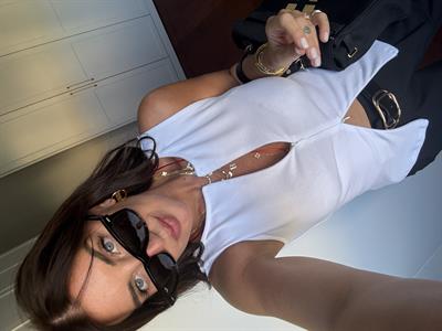 Çift Fermuarlı , Beyaz , Likralı Bluz