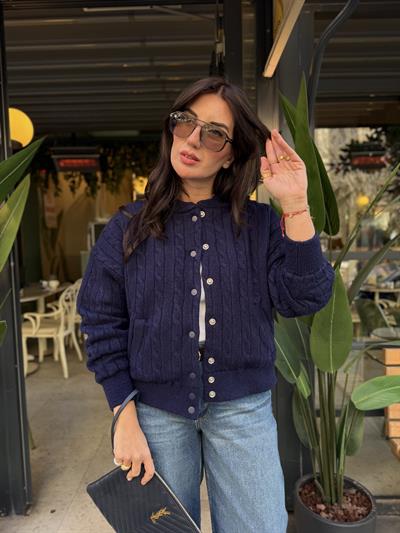 Orijinal Model , Saç Örügülü , Premium Yün , Lacivert Ceket