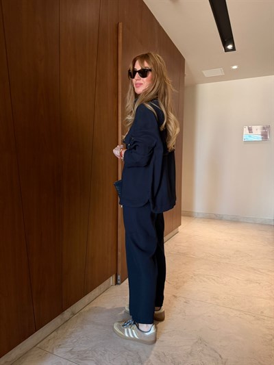 Kot Garnili , Full Likralı , Lacivert Takım