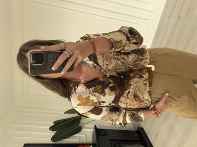 Batik Desenli , Tiril Şifon Gömlek