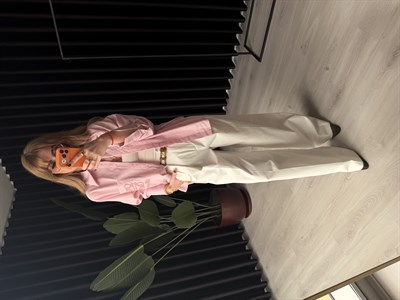 ZR Premium Beyaz Palazzo Pantalon