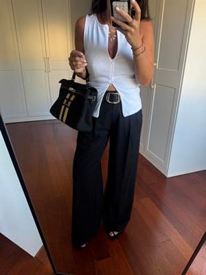 Premium Kalite , Siyah Palazzo Pantolon