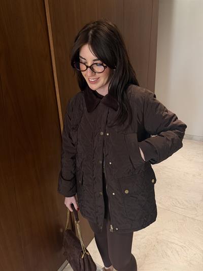 Orijinal Model , Kadife Yaka , Acıkahve , Kapitone Mont
