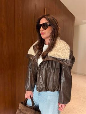 Orijinal Model , Yakası Kürklü , Acı Kahve Bomber , Deri Mont