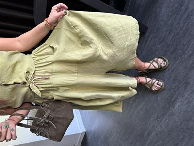 Haki Beli Lastikli, Tencel Pantolon Etek