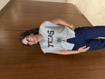 Önden Gizli Fermuarlı , Kısa Kol , Yazılı Sweat