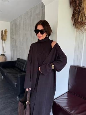 Acı Kahve , Hırkalı , Elbise Triko Takım