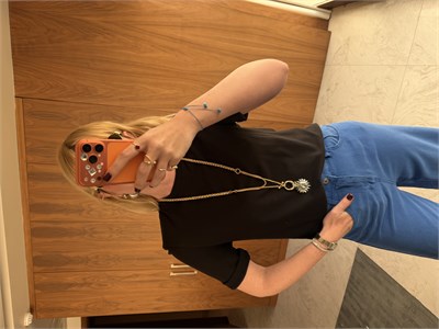 Vatkalı Siyah Bisiklet Yaka T-Shirt