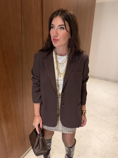 Standart Beden , Acıkahve Blazer Ceket