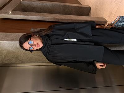 Yakası Çıkabilen Atkılı , Siyah Mont