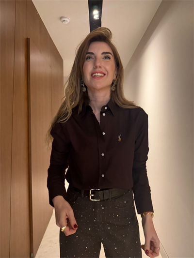 Marka Logolu , Acıkahve Poplin Gömlek