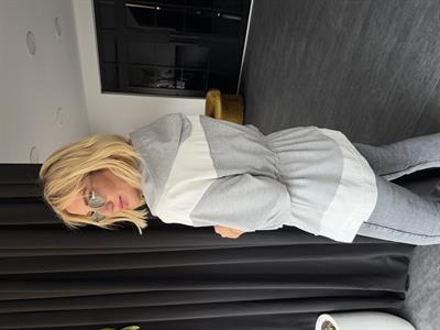 Orijinal Model , Gabardin Detaylı , Gri , Tasarım Sweatshirt