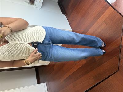 Deri Kemerli, Yumuşacık Jean Pantolon 