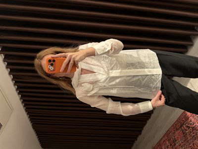 Orijinal Model , Fularlı Şifon Gömlek