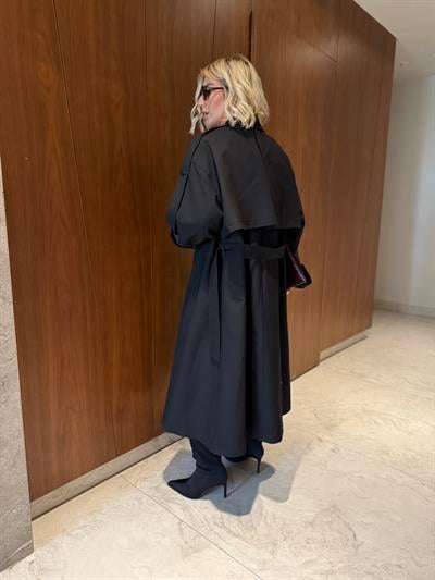 STD Beden , Premium Siyah Trençkot