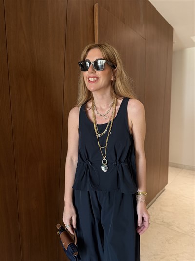 Orijinal Model , Belden Büzgülü , Lacivert Bluzlu Takım