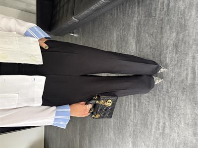 Beli Cırtlı , Siyah , Tiril , Palazzo Pantolon