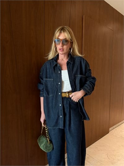 Orijnal Marka Tencel Jean Gömlek